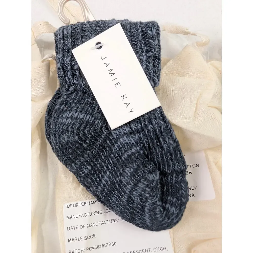 Jamie Kay 3 Pairs Baby 0-3 Months Fold Over Sock Bundle - Shades of Blue